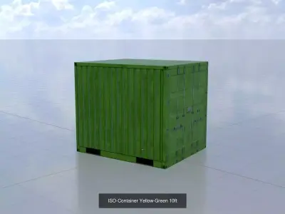 ISO-Container Yellow-Green all Versions 3D Model Pack