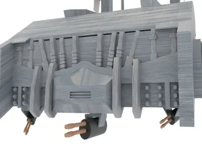 Sci-Fi Mecha Hunter Killer Military Airforce Machine Low-poly 3D model