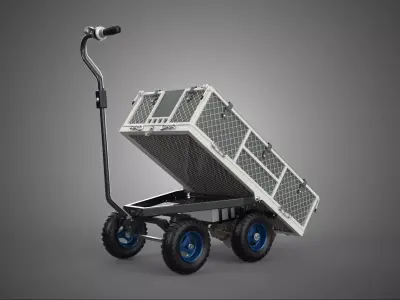 ELECTRIC POWERED TIPPING TIPPER BED UTILITY CART TROLLEY WAGON 4 3D model
