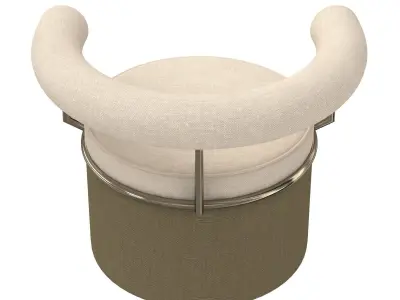 Custom round chair 60s style 3D model