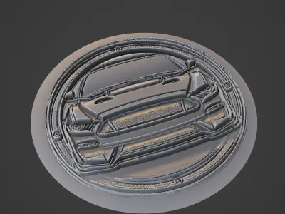 Car Pendant Medallion 3D print model
