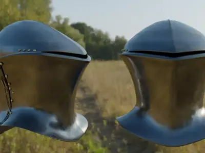 Frog Mouth Helmet GameReady Lowpoly Low-poly 3D model