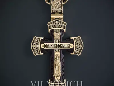 INSERTS WITH THE FACES OF SAINTS FOR THE WOODEN BASE CROSS  3D print model
