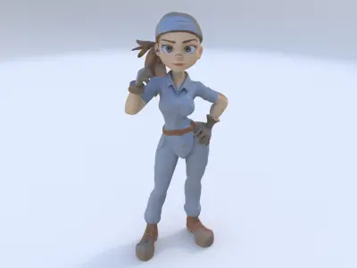 Mechanic female 3D model