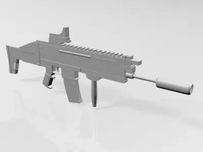FN SCAR-H Rifle 01 3D model