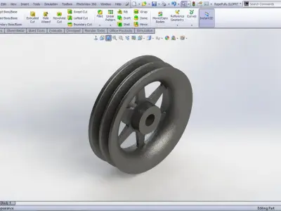 Rope Pulley Free 3D model