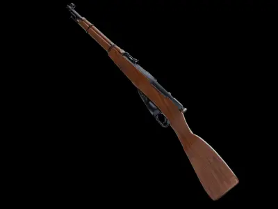 Mosin Rifle Low-poly 3D model