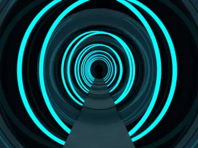 Sci Fi Tunnel 3D model 59