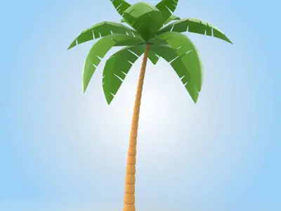 Cartoon Palm 3D model