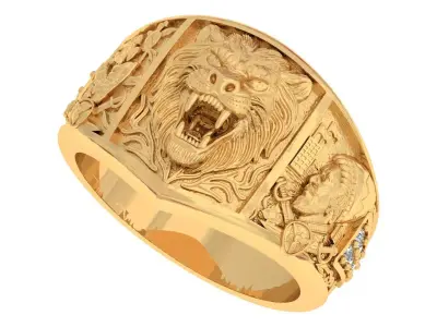 Shivaji Maharaj Ring 3D print model