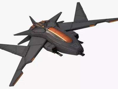 Sci Fi Fighter Jet 3D model