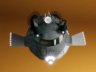 R-Space Spaceship  Low-poly 3D model