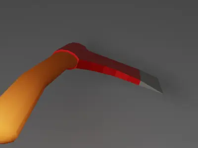 Low poly axe Low-poly 3D model