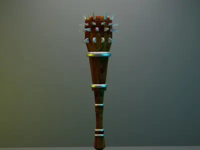 Bit for games about the middle ages Low-poly 3D model