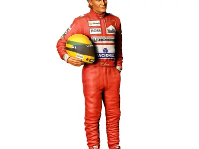 Ayrton Senna Racing driver 3D print model