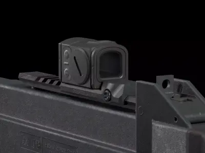 Aimpoint ACRO P2 Red Dot Sight with Reptilia Mount Low-poly 3D model