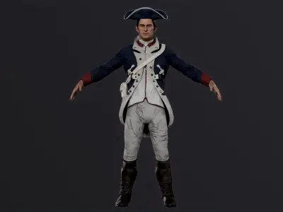 American soldier Low-poly 3D model purchase