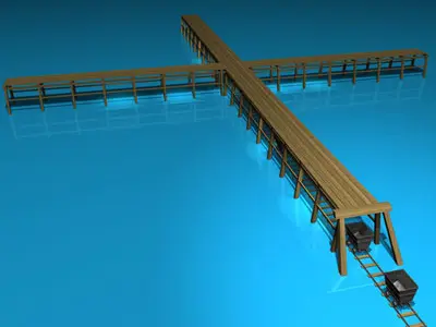 Mine cave 3D model