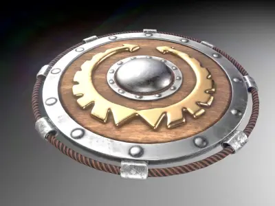 Viking Shield Free low-poly 3D model order