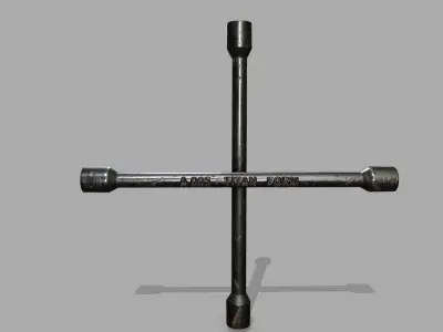   Lug Wrench Low-poly 3D model
