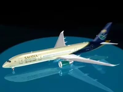 Saudia  787-8 dreamliner 3D model