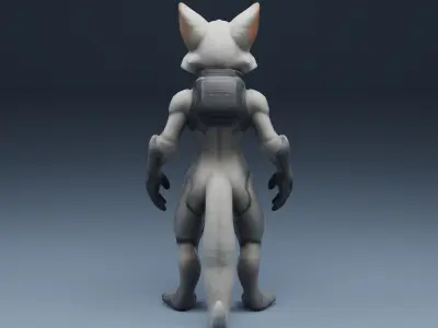 Rabbit Sci-fi Low-poly 3D model