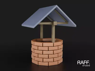 Low Poly Water Well - Optimized Exterior Asset 3D model