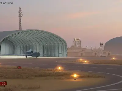 UAV Airfield Desert Ground Surface 3D model purchase
