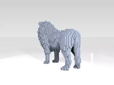 Lion Voxel 3D model