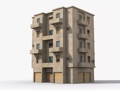 Arab Middle East Building x12 Low-poly 3D model