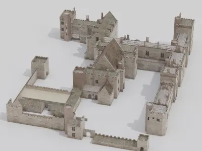 Penshurst Place Low-poly 3D model