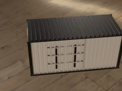 Shipping Container 3D Model Low-poly 3D model