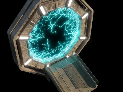 Worn Down Portal Free low-poly 3D model