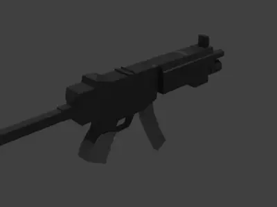 Mp5 Low Poly gun Free low-poly 3D model