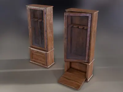 Rifle cabinet Low-poly 3D model