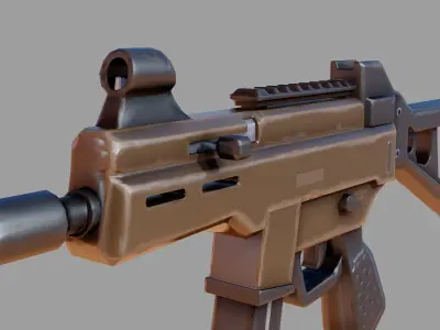 Ump45 Stylized Low-poly 3D model