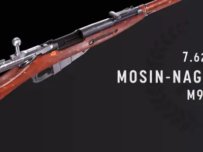 Mosin Nagant Free low-poly 3D model