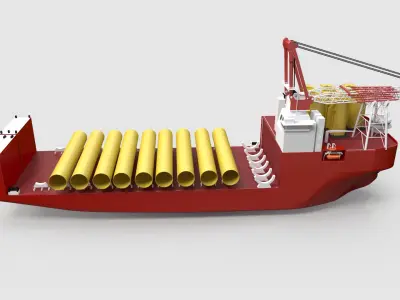 Offshore Industry Vessels 3D model