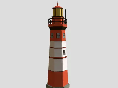 Lighthouse - Low-poly PBR Model Low-poly 3D model