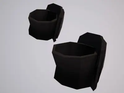 Tactical knee pad Low-poly 3D model