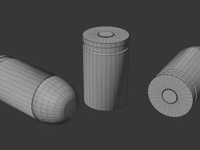 9mm Bullet Pistol Ammo 45 Bullets Low-poly 3D model