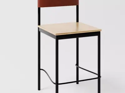 Modern Industrial Chair  High-Quality 3D Model 3D model
