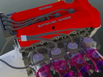 Mazda BPZE Engine  4 cylinder 16v mx5 3D model