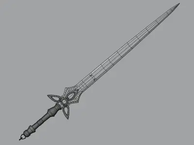 Fantasy sword 3D Model Low-poly 3D model buy
