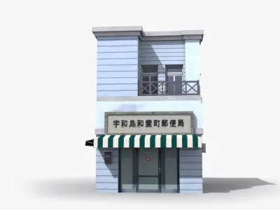 Japanese House x22 Low-poly 3D model purchase