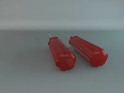 Screw Driver Low-poly 3D model