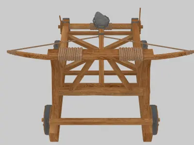 Medieval Catapult Low-poly 3D model order