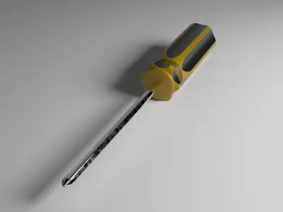 Screwdriver Low-poly 3D model