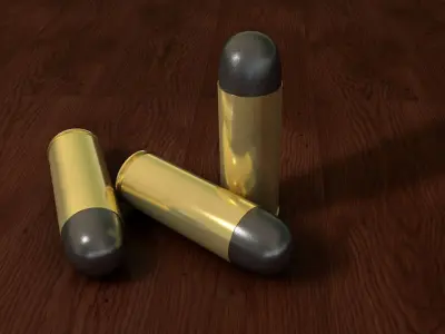 Bullet Revolver ammo 1875 wild west Low-poly 3D model