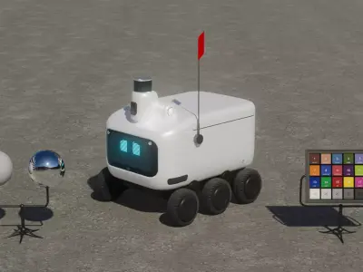 Delivery Bot Rover 3D model